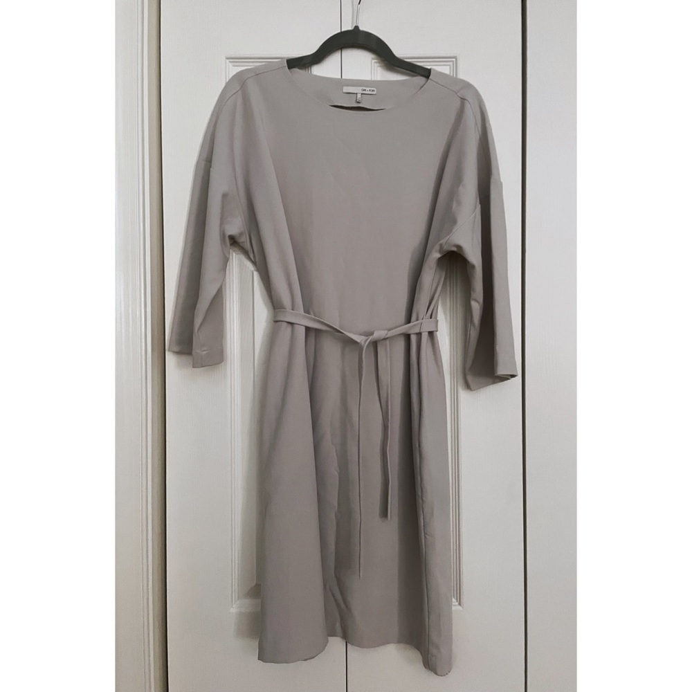 OAK + FORT tie-waist dolman-sleeve shift dress, XS